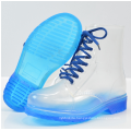 SE19149W High Tube Reusable Waterproof Rainboots Shoe Cover Unisex Slip-resistant Latex Rain Boot